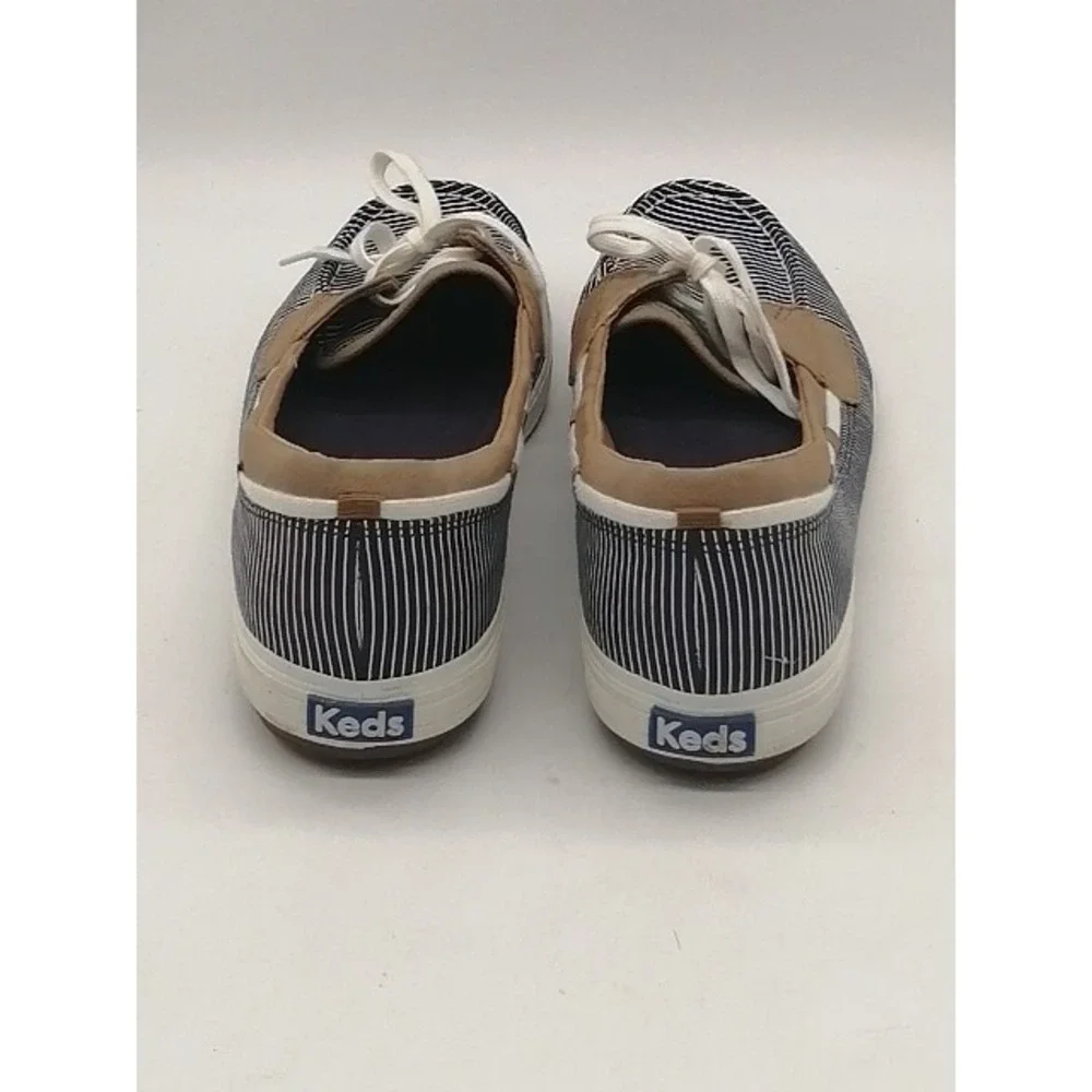 Keds Sneakers Womens Blue Striped‎ 9 Slip On Boat Shoe Ortholite Comfort Beach